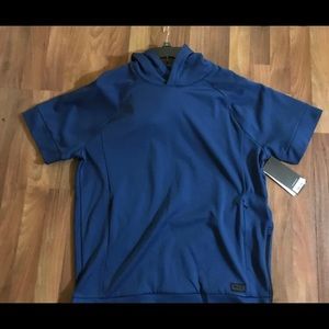 Blue Short Sleeve hoodie
